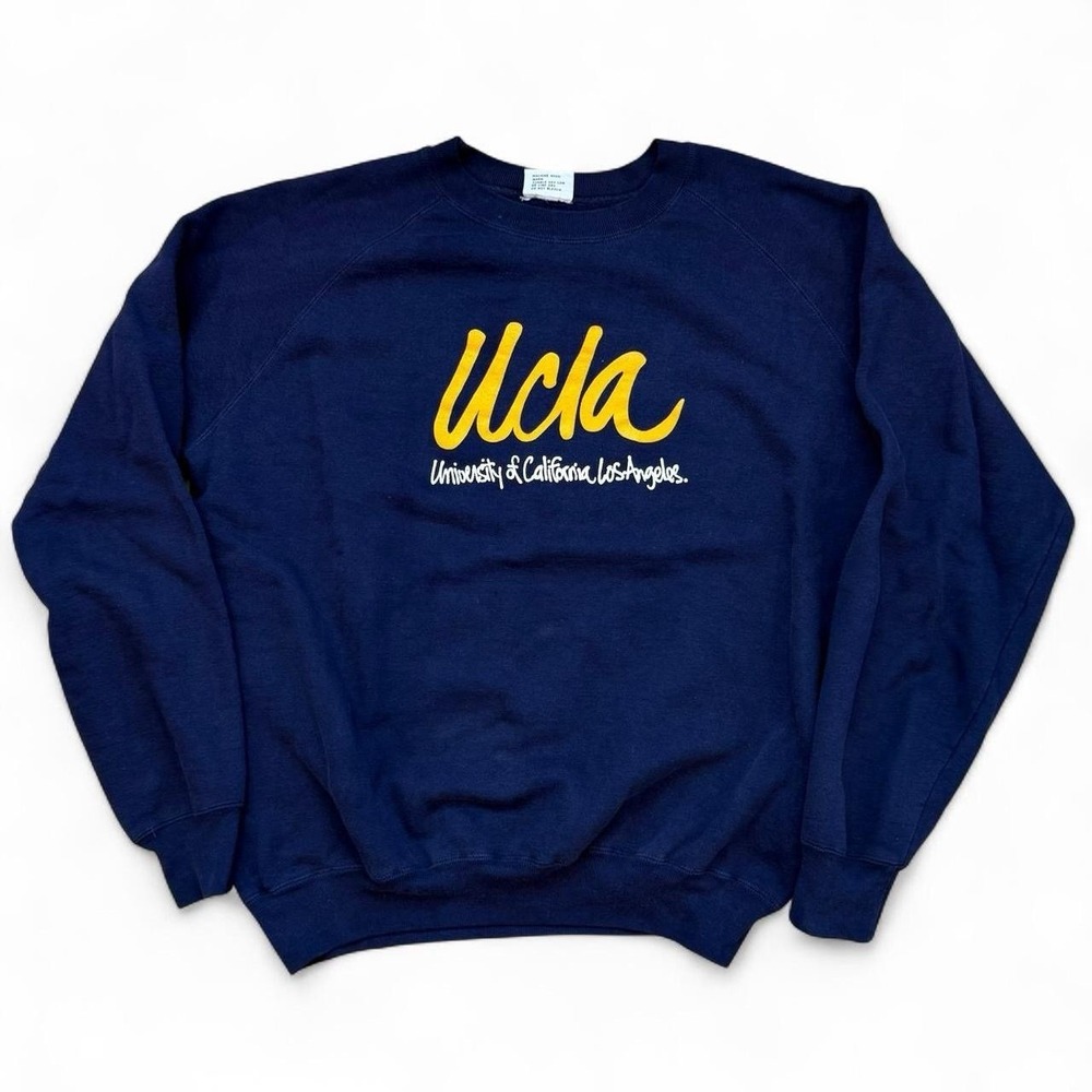 Vintage UCLA Navy Blue Crewneck Sweatshirt Adult Size XL Los Angeles 90s Y2K VTG